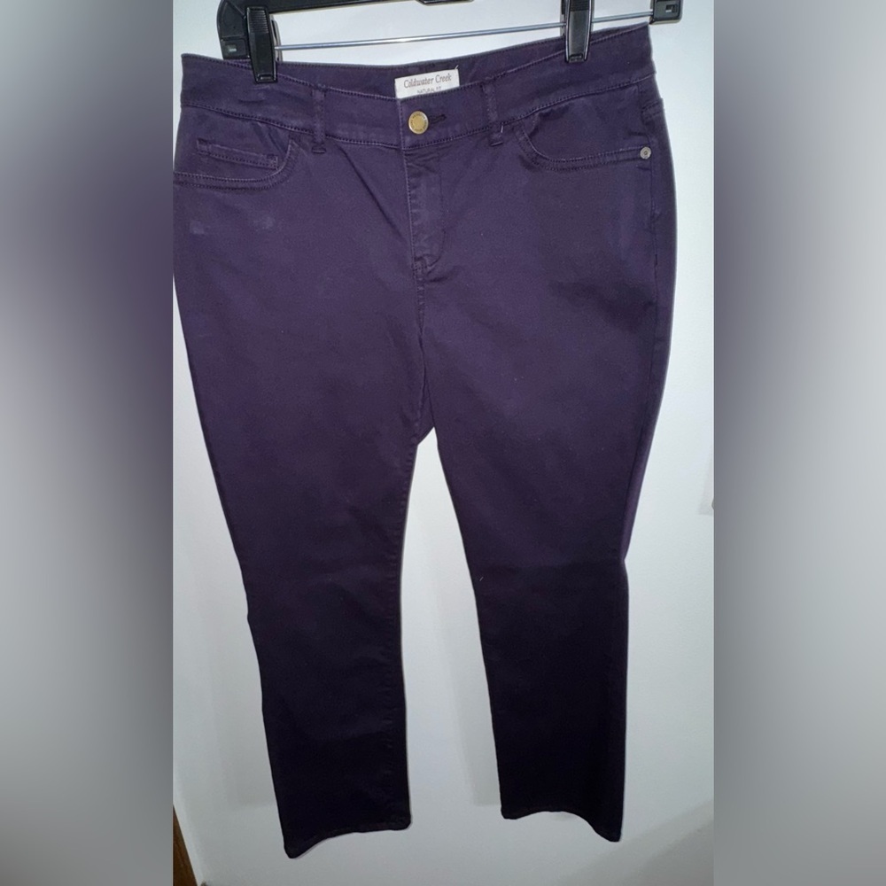 Cold Water Creek Dark Plum Skinny Pants - Picture 3 of 5